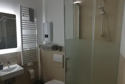 Ein Badezimmer in der Unterkunft Studio Apartments in Ruhrgebiet