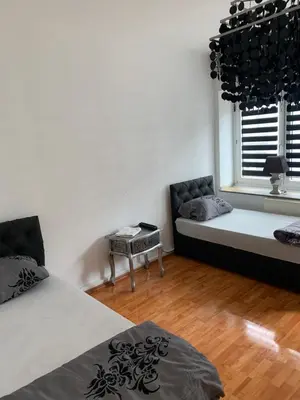 Ein Bett oder Betten in einem Zimmer der Unterkunft Unterkunft Ferienwohnung Mara Oberhausen