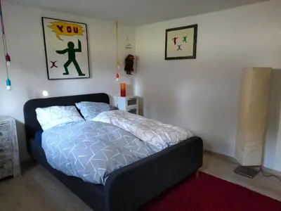 Ein Bett oder Betten in einem Zimmer der Unterkunft Ferienwohnung CoCo