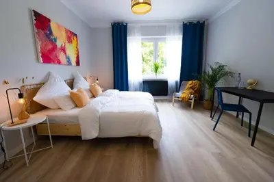 Ein Bett oder Betten in einem Zimmer der Unterkunft BetterBeds Gelsenkirchen
