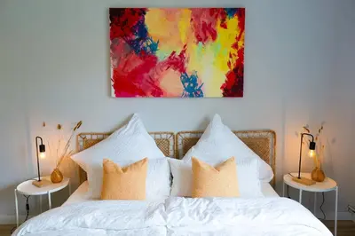 Ein Bett oder Betten in einem Zimmer der Unterkunft BetterBeds Gelsenkirchen