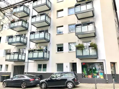 Das Gebäude in dem sich die Ferienwohnung befindet