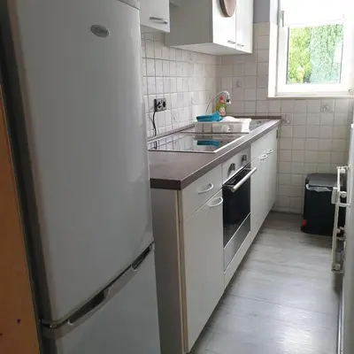 Küche/Küchenzeile in der Unterkunft Das Düsselapartment