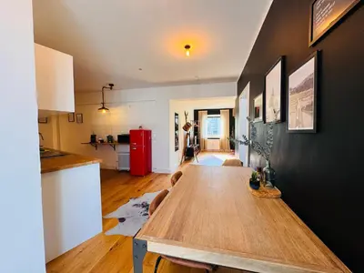 Küche/Küchenzeile in der Unterkunft Klassen Stay - Design Apartments - Zentral und 4km zur Messe