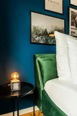 Ein Bett oder Betten in einem Zimmer der Unterkunft Klassen Stay - Design Apartments - Zentral und 4km zur Messe