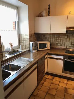 Küche/Küchenzeile in der Unterkunft Ferienwohnung Ostendorf