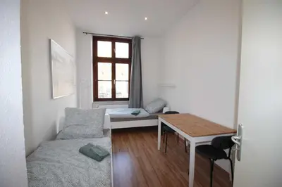 Ein Bett oder Betten in einem Zimmer der Unterkunft Apartment with terrace in Wuppertal