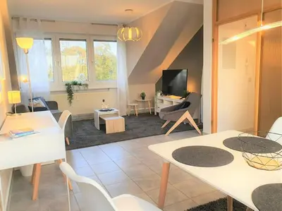 TV/Unterhaltungsangebot in der Unterkunft Modernes und ruhiges Appartement mit Loggia