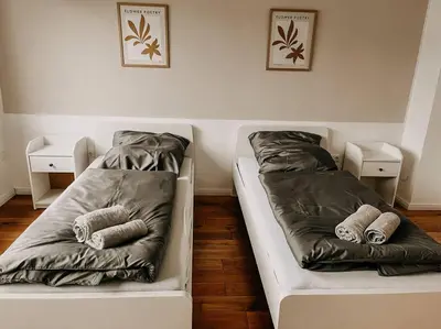 Ein Bett oder Betten in einem Zimmer der Unterkunft Zentrale 88qm mit Nähe zur Messe Essen! MA2L