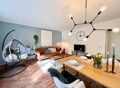 Ein Sitzbereich in der Unterkunft SABE APARTMENT: BALCONY + FREE PARKING + NETFLIX