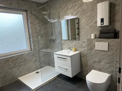 Ein Badezimmer in der Unterkunft Oberhausen Apartments