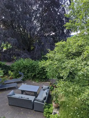 Ein Garten an der Unterkunft HEIDEWAY KOMPLETTE Wohnung FREI Parken TOP Anbindung A46