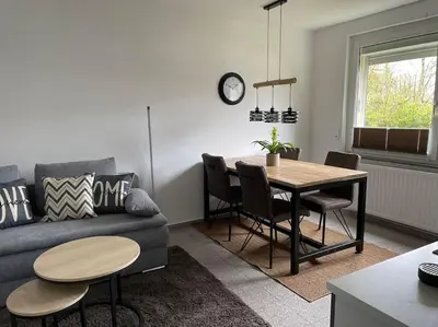Ein Sitzbereich in der Unterkunft SANO - Hagen- Ascheroth
