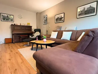 Ein Sitzbereich in der Unterkunft Ferienwohnung Glückauf - KEINE Monteurzimmer