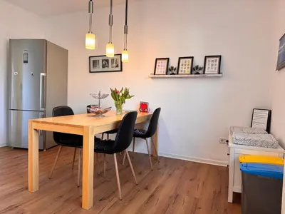 Küche/Küchenzeile in der Unterkunft Ferienwohnung Glückauf - KEINE Monteurzimmer