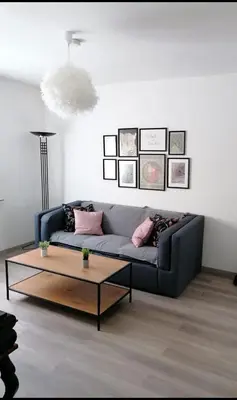 Ein Sitzbereich in der Unterkunft gemütliche Wohnung in GE Bulmke-Hüllen