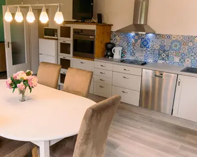 Küche/Küchenzeile in der Unterkunft Oveney Apartments
