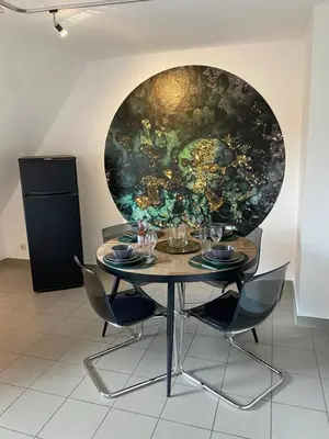 Grundriss der Unterkunft Apartment 1 - Modernes Dachgeschoss-Studio in Duisburg Meiderich, 4,7 km Hbf, U-Bahn 250m, Flughafen Düsseldorf 28 km, Landschaftspark 2,9 km