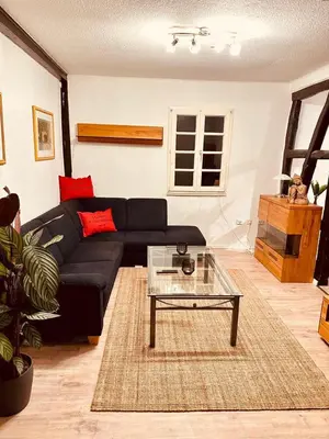 Ein Sitzbereich in der Unterkunft Gästehaus zum Alten Feilenhauer