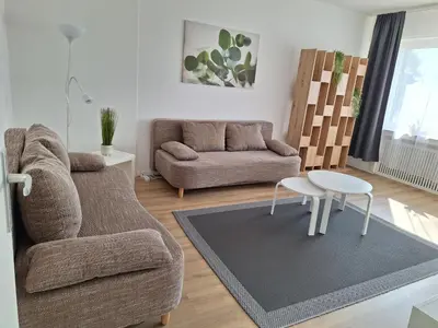 Ein Sitzbereich in der Unterkunft Helle 3 Zimmer Wohnung