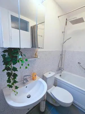 Ein Badezimmer in der Unterkunft Modern flat with elevator/balcony/parking