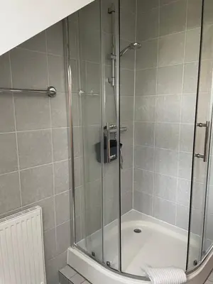 Ein Badezimmer in der Unterkunft Landhaus am Loh
