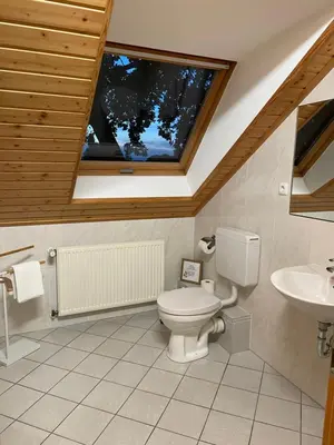 Ein Badezimmer in der Unterkunft Landhaus am Loh
