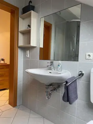 Ein Badezimmer in der Unterkunft Landhaus am Loh